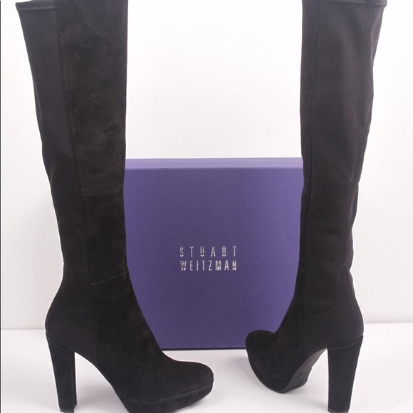 Stuart Weitzman Shoes | Stuart Weitzman Demistrong Over The Knee Boots | Color: Black | Size: 7 | Emeier's Closet